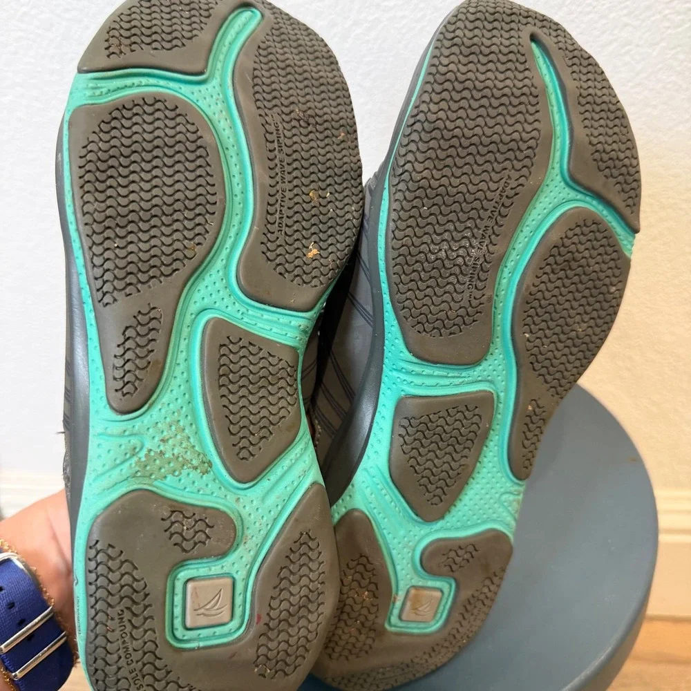 Sperry Top‎ Sider Women's Water Shoes Aqua Teal Gray Lace Up Size 7M